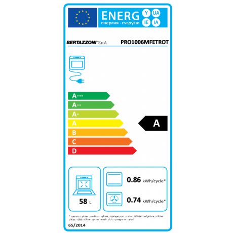 BERTAZZONI PRO10 6L 3E RO T  Ηλεκτρικ΄ή Κουζίνα με Εστίες Αερίου 100cm Κόκκινο